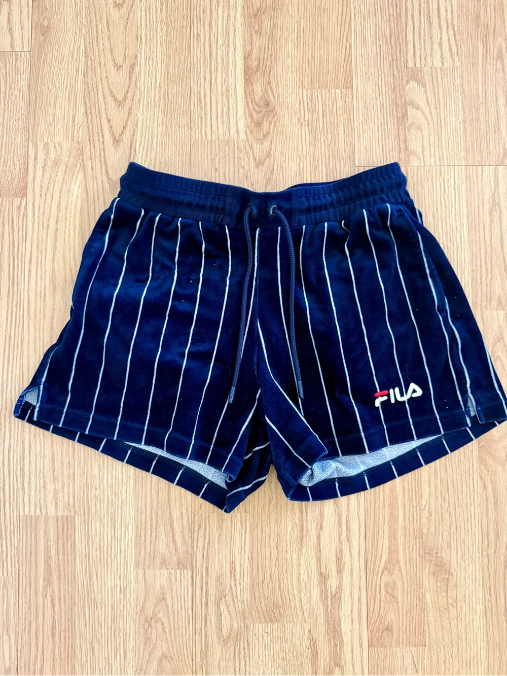 FILA Navy Pinstripe Athletic Shorts